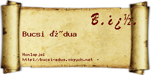 Bucsi Édua névjegykártya